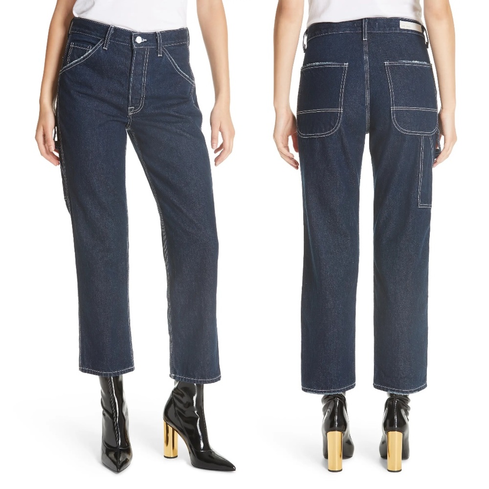 NWT GRLFRND | Janice Carpenter Straight Leg Jeans Hammer Loop Size 24 Baggy